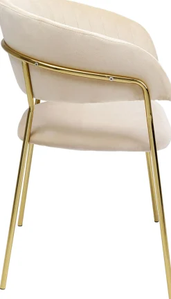 KARE Armlehnstuhl Belle Velvet Creme (2/Set)