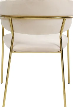 KARE Armlehnstuhl Belle Velvet Creme (2/Set)