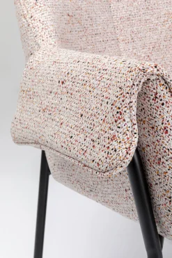 KARE Armlehnstuhl Bess Beige Flitter