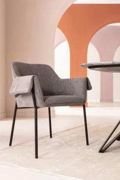KARE Armlehnstuhl Bess Grau