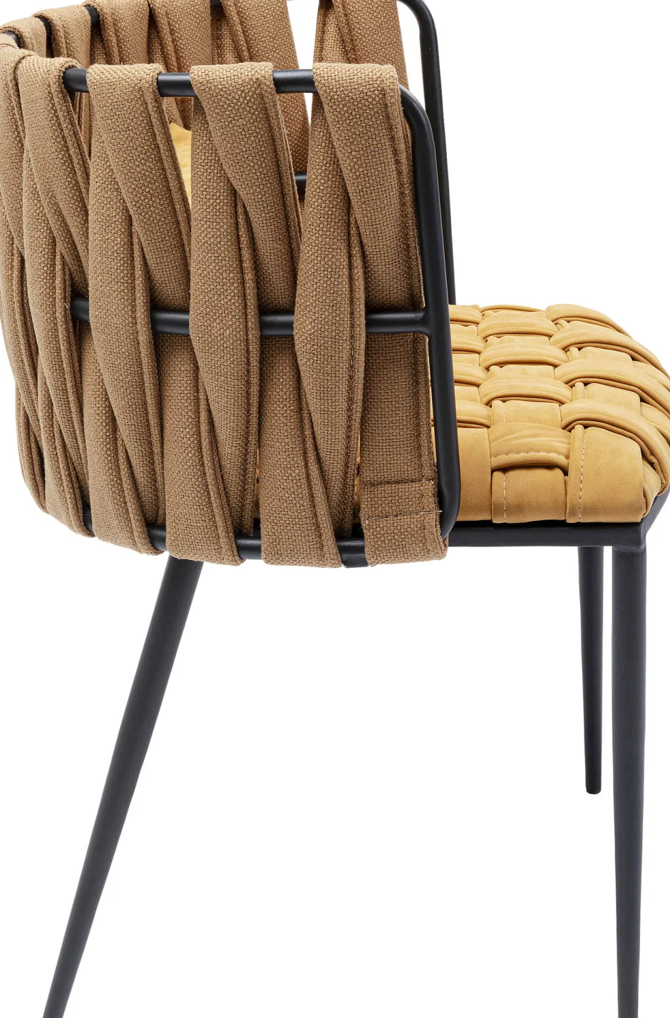 KARE Armlehnstuhl Cheerio Gelb inkl. Kissen