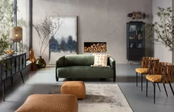 KARE Armlehnstuhl Cheerio Gelb inkl. Kissen