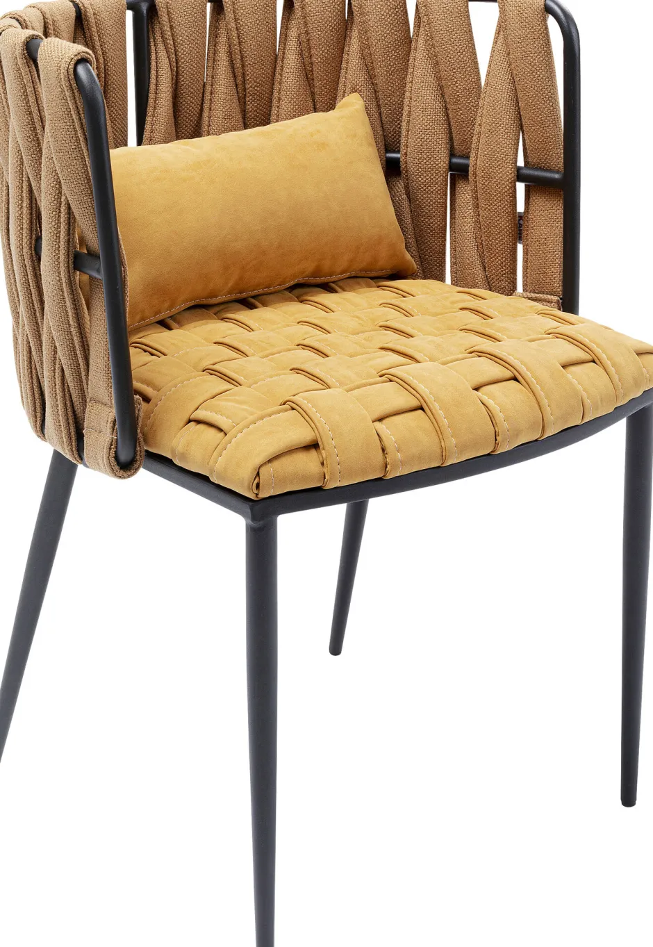 KARE Armlehnstuhl Cheerio Gelb inkl. Kissen