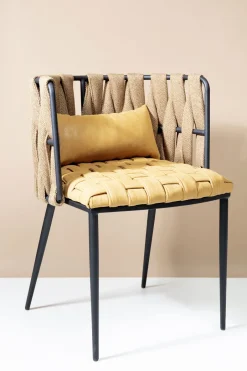 KARE Armlehnstuhl Cheerio Gelb inkl. Kissen