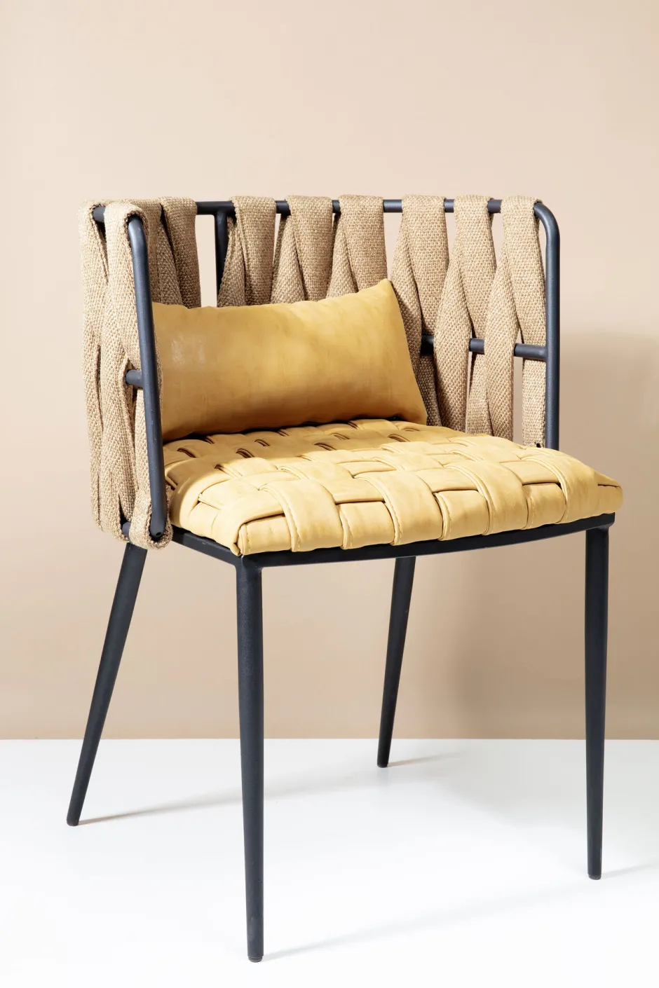 KARE Armlehnstuhl Cheerio Gelb inkl. Kissen