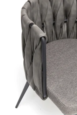 KARE Armlehnstuhl Cheerio Grau inkl. Kissen