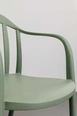 KARE Armlehnstuhl Flores Graugrün