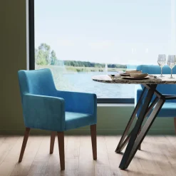 KARE Armlehnstuhl Mode Velvet Petrol