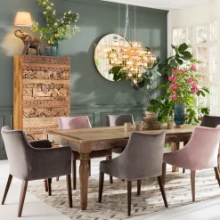 KARE Armlehnstuhl Mode Velvet Grau