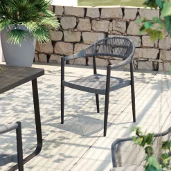 KARE Armlehnstuhl Palma Grau