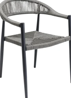 KARE Armlehnstuhl Palma Grau