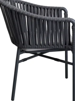 KARE Armlehnstuhl Santanyi Dunkelgrau