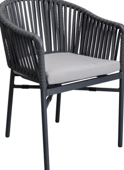 KARE Armlehnstuhl Santanyi Dunkelgrau