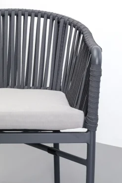 KARE Armlehnstuhl Santanyi Dunkelgrau