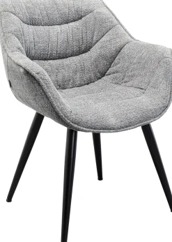 KARE Armlehnstuhl Thelma Melange Grau