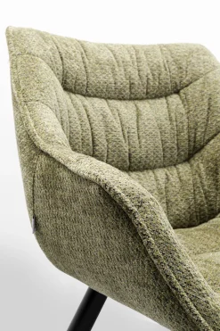 KARE Armlehnstuhl Thelma Melange Grün