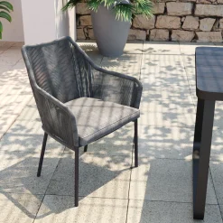 KARE Armlehnstuhl Wave Grau