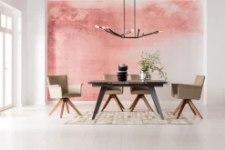 KARE Ausziehtisch Amsterdam Dunkel 160(40+40)x90cm