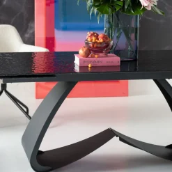 KARE Ausziehtisch Bellagio Glas 180(40+40)x95cm