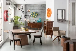 KARE Ausziehtisch Benvenuto Walnut 200(50)x110cm