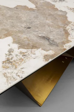 KARE Ausziehtisch Connesso Brass 200(+60)x90cm