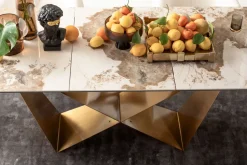 KARE Ausziehtisch Connesso Brass 200(+60)x90cm