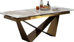 KARE Ausziehtisch Connesso Brass 200(+60)x90cm