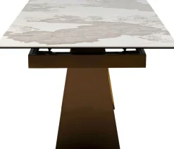 KARE Ausziehtisch Connesso Brass 200(+60)x90cm