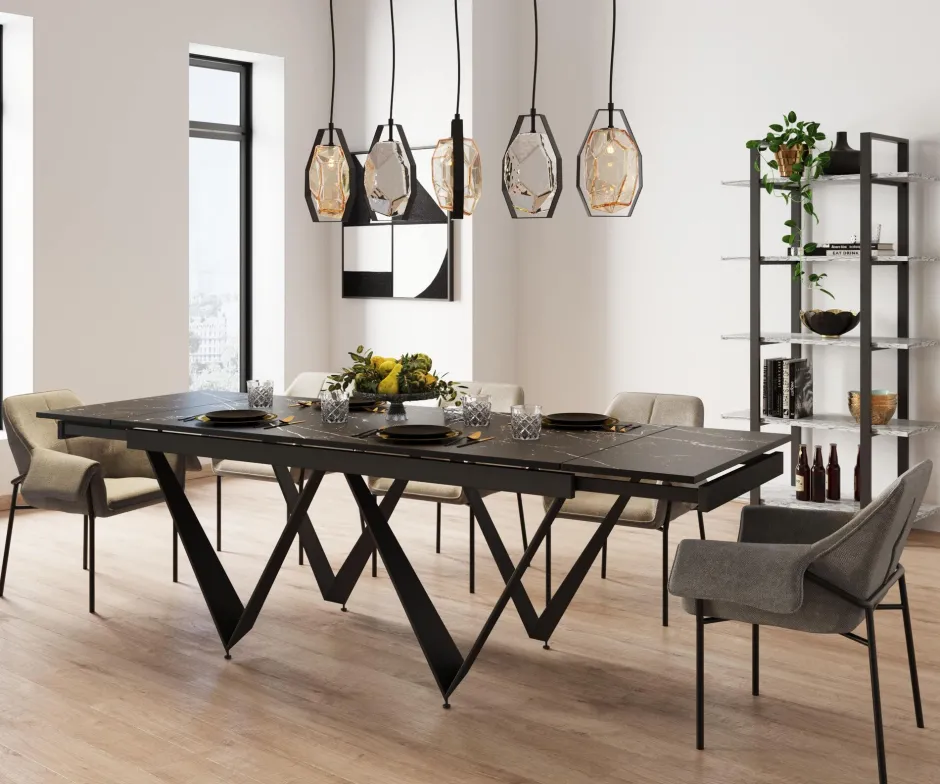 KARE Ausziehtisch Sandra 180(40+40)x90cm