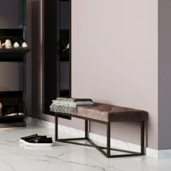 KARE Bank Crossover Grau Schwarz 150x40cm