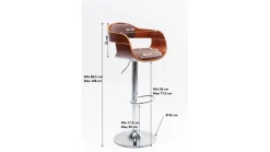 KARE Barhocker Monaco Schoko