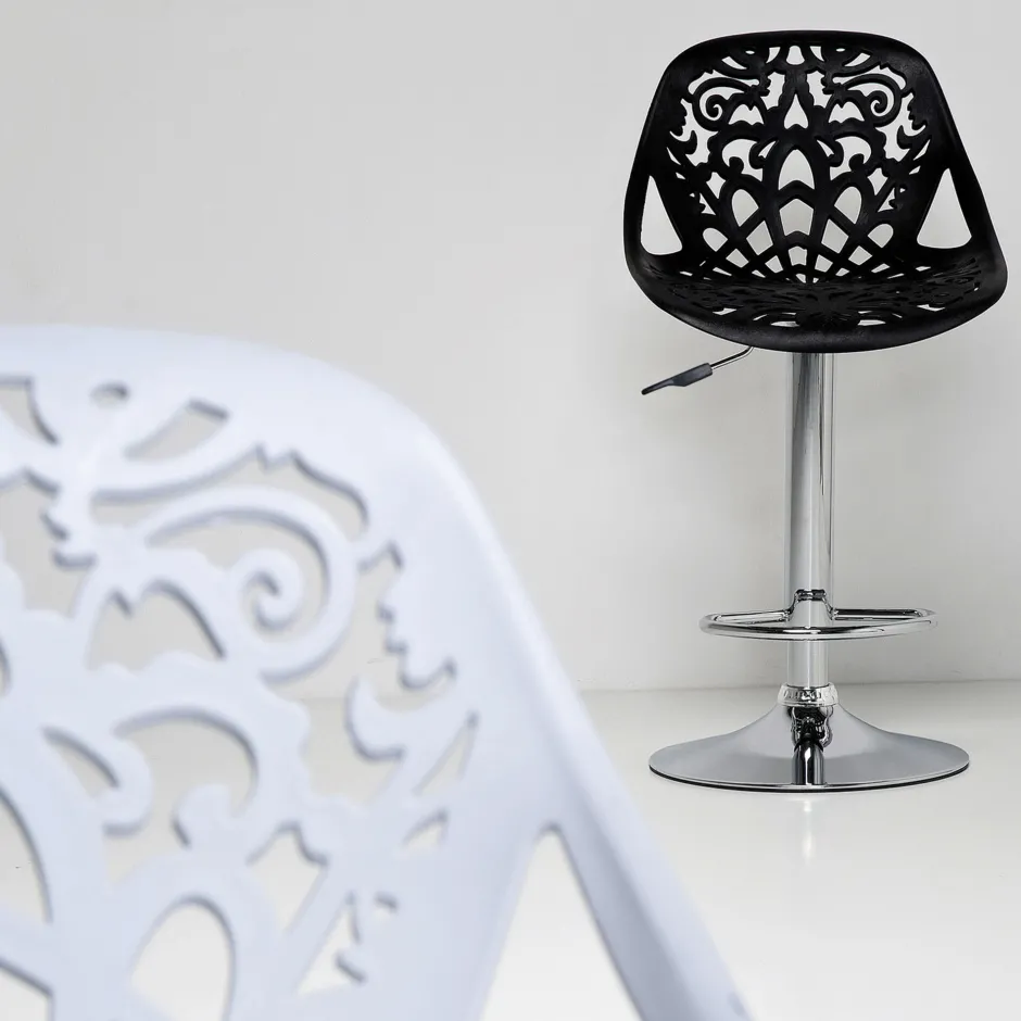 KARE Barhocker Ornament White