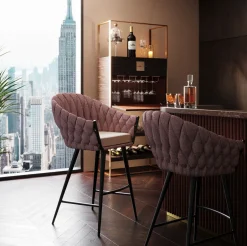 KARE Barstuhl Knot Tweed