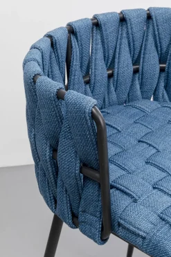 KARE Barstuhl Saluti Blau 77cm