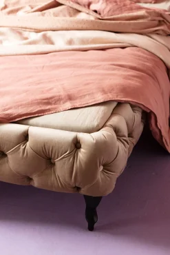 KARE Bett Desire Velvet Ecru 160x200cm