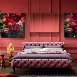 KARE Bett Desire Velvet Rose 160x200cm