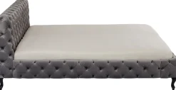 KARE Bett Desire Velvet Silbergrau 160x200 cm