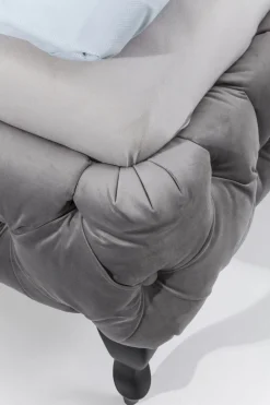 KARE Bett Desire Velvet Silbergrau 160x200 cm