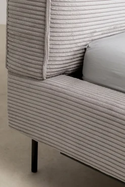 KARE Bett East Side Cord Grau 160x200cm