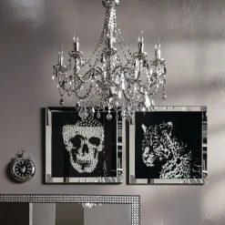 KARE Bild Frame Mirror Skull 100x100cm