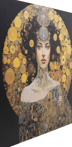 KARE Bild Glas Art Nouveau Lady 3D 120x120cm