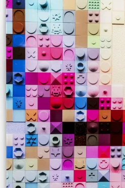 KARE Bild Glas Pixel Face 120x80cm