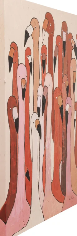 KARE Bild Touched Flamingo Meeting 90x120cm