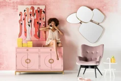 KARE Bild Touched Flamingo Meeting 90x120cm