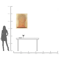 KARE Bild Touched Flower Boat Gold Rot 80x100cm