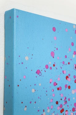 KARE Bild Touched Flower Boat Blau Pink 120x160cm