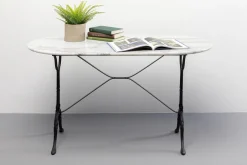 KARE Bistrotisch Kaffeehaus Oval Weiß 120x60cm