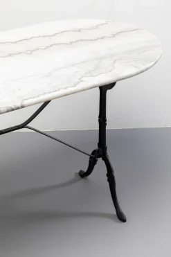 KARE Bistrotisch Kaffeehaus Oval Weiß 120x60cm