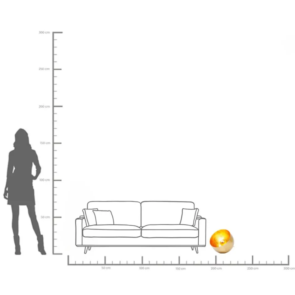 KARE Bodenleuchte Apollon Gold Ø35cm