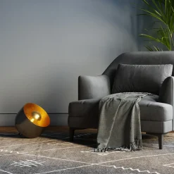 KARE Bodenleuchte Apollon Smooth Schwarz Ø28cm